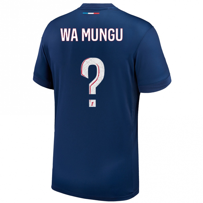 ילדים כדורגל Vimoj Muntu Wa Mungu #0 כחול נייבי לבן ג'רזי ביתית 2024/25