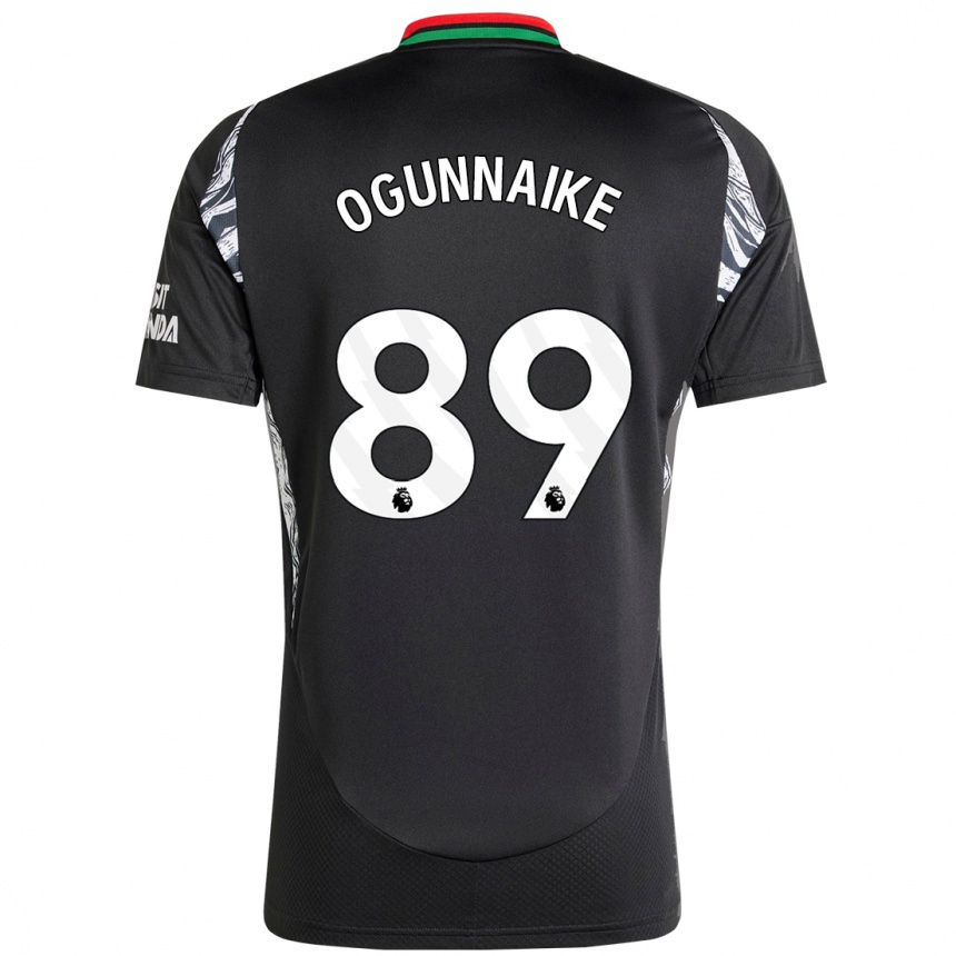 ילדים כדורגל Josh Ogunnaike #89 שָׁחוֹר הרחק ג'רזי 2024/25