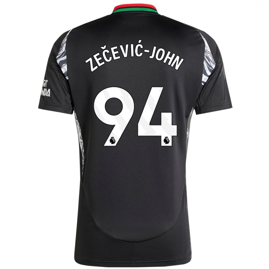 ילדים כדורגל Louis Zečević-John #94 שָׁחוֹר הרחק ג'רזי 2024/25