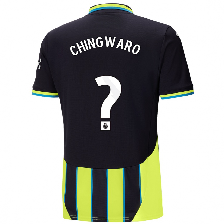 ילדים כדורגל Seth Chingwaro #0 כחול צהוב הרחק ג'רזי 2024/25