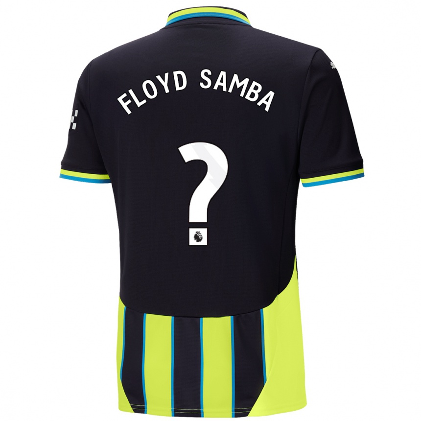 ילדים כדורגל Floyd Samba #0 כחול צהוב הרחק ג'רזי 2024/25
