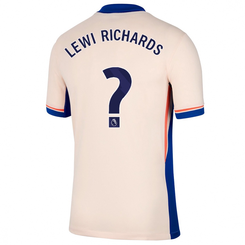 ילדים כדורגל Lewi Richards #0 בז' בהיר הרחק ג'רזי 2024/25