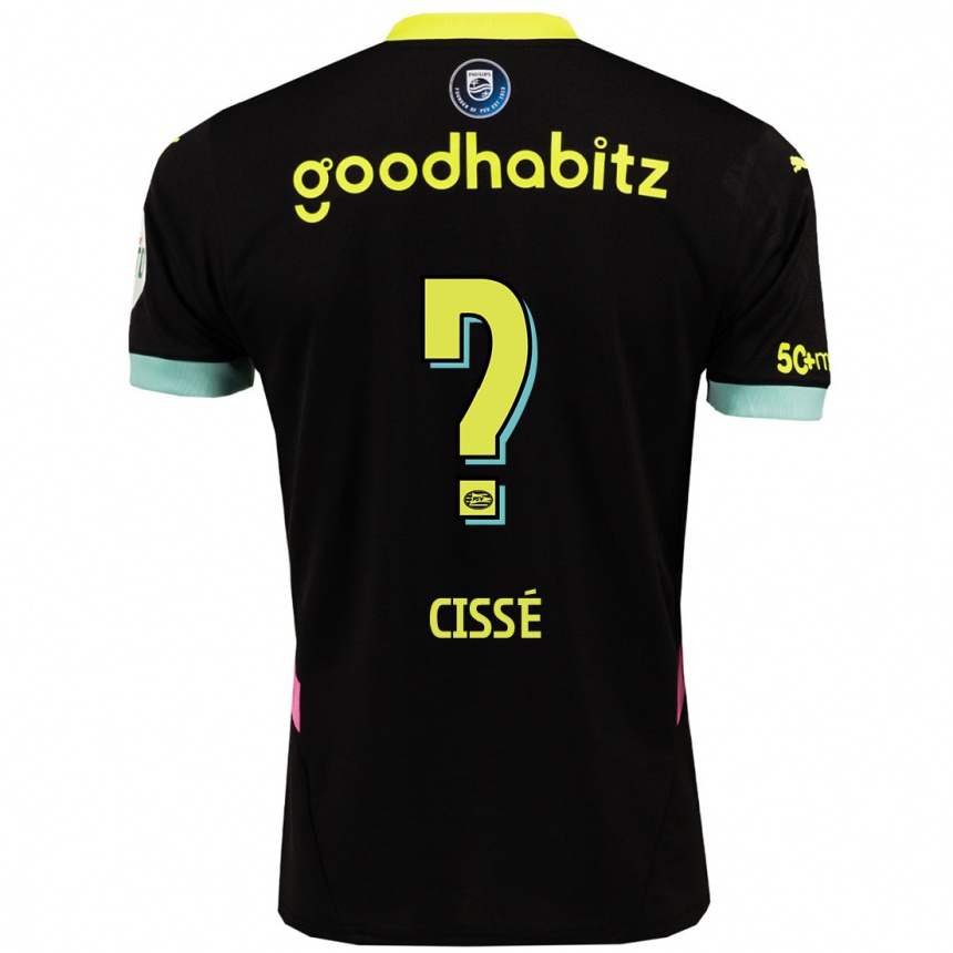 ילדים כדורגל Alseny Cissé #0 שחור צהוב הרחק ג'רזי 2024/25