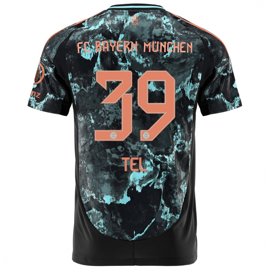 ילדים כדורגל מתיאס טל #39 שָׁחוֹר הרחק ג'רזי 2024/25