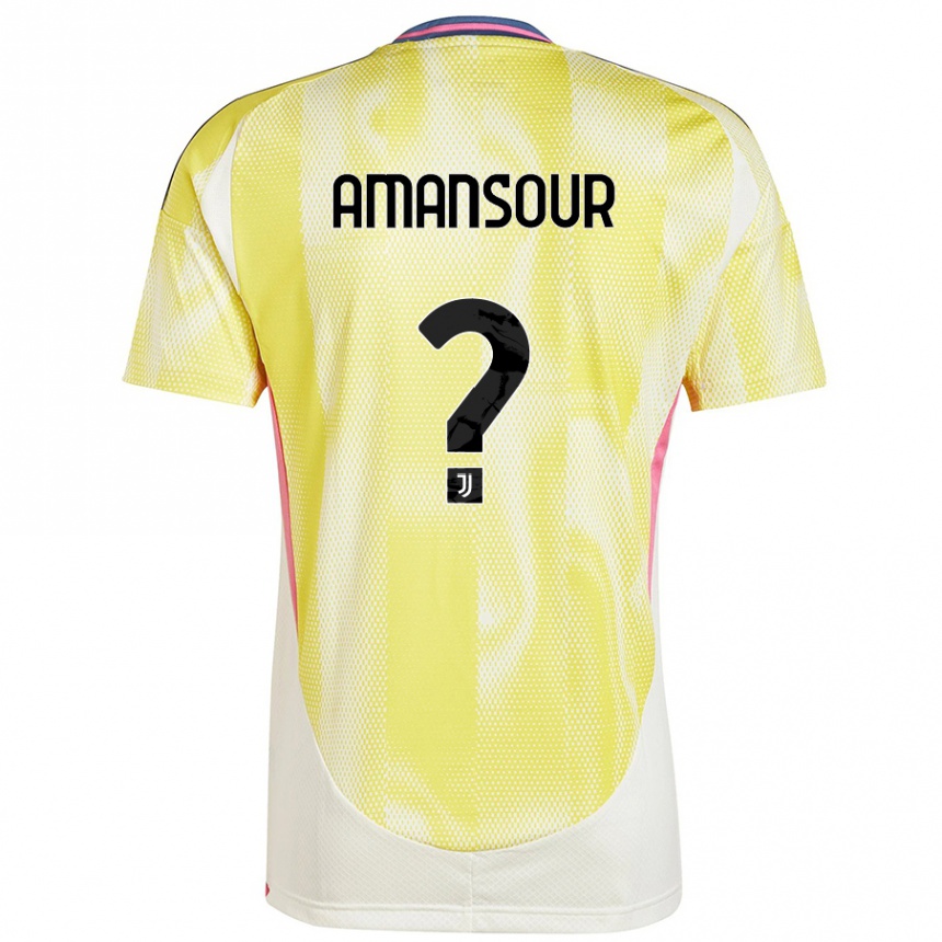 ילדים כדורגל Adam Amansour #0 צהוב סולארי הרחק ג'רזי 2024/25