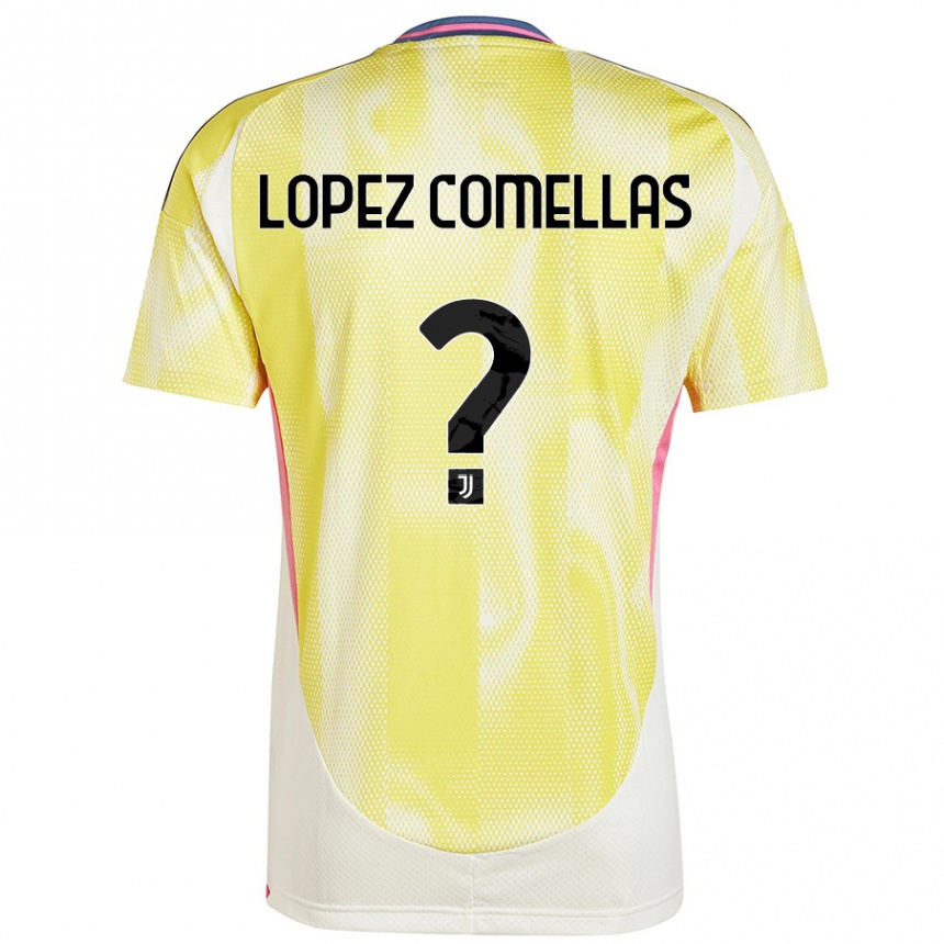 ילדים כדורגל Ivan Lopez Comellas #0 צהוב סולארי הרחק ג'רזי 2024/25