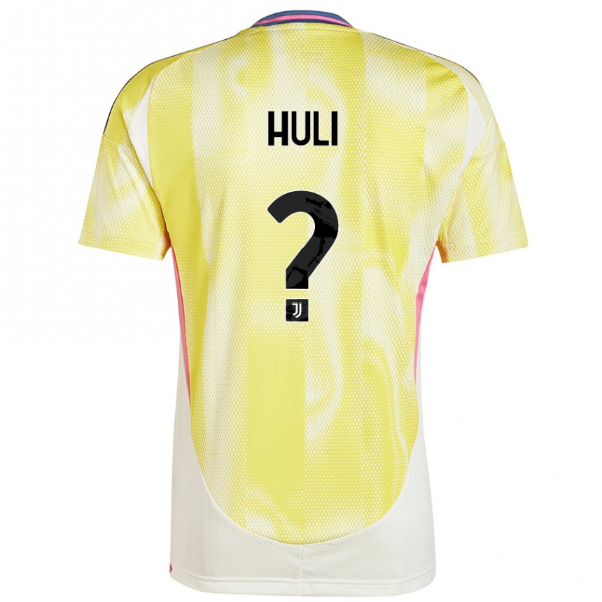 ילדים כדורגל Raffaele Huli #0 צהוב סולארי הרחק ג'רזי 2024/25