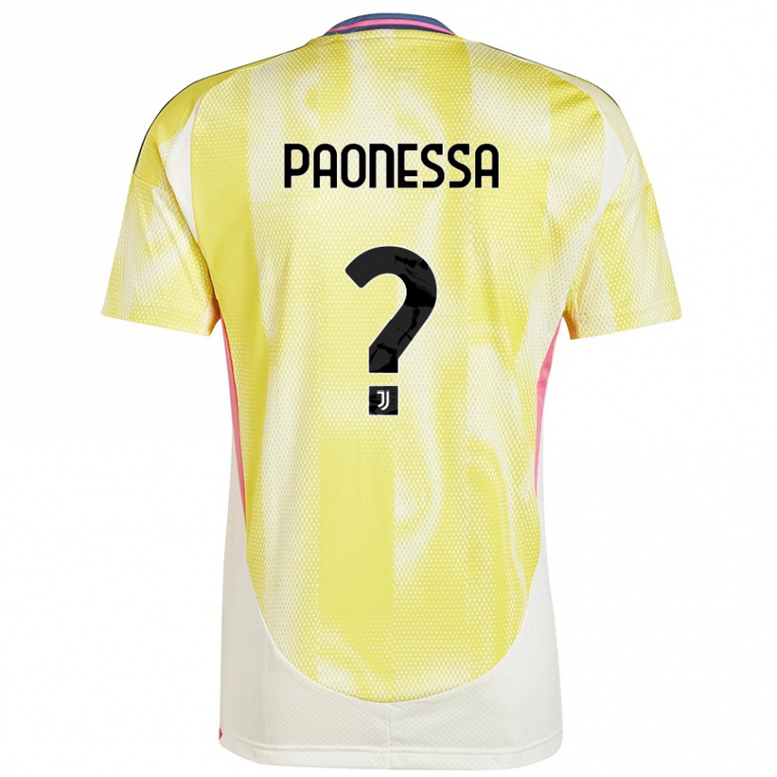ילדים כדורגל Riccardo Paonessa #0 צהוב סולארי הרחק ג'רזי 2024/25