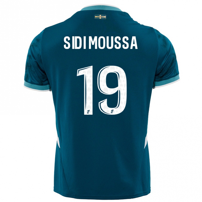 ילדים כדורגל Salima Sidi Moussa #19 כחול טורקיז הרחק ג'רזי 2024/25