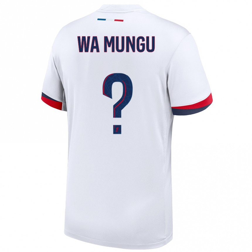 ילדים כדורגל Vimoj Muntu Wa Mungu #0 לבן כחול אדום הרחק ג'רזי 2024/25