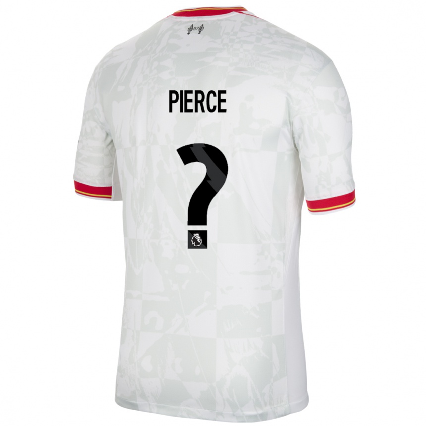 ילדים כדורגל Alfie Pierce #0 לבן אדום שחור ג'רזי קיט שלישי 2024/25