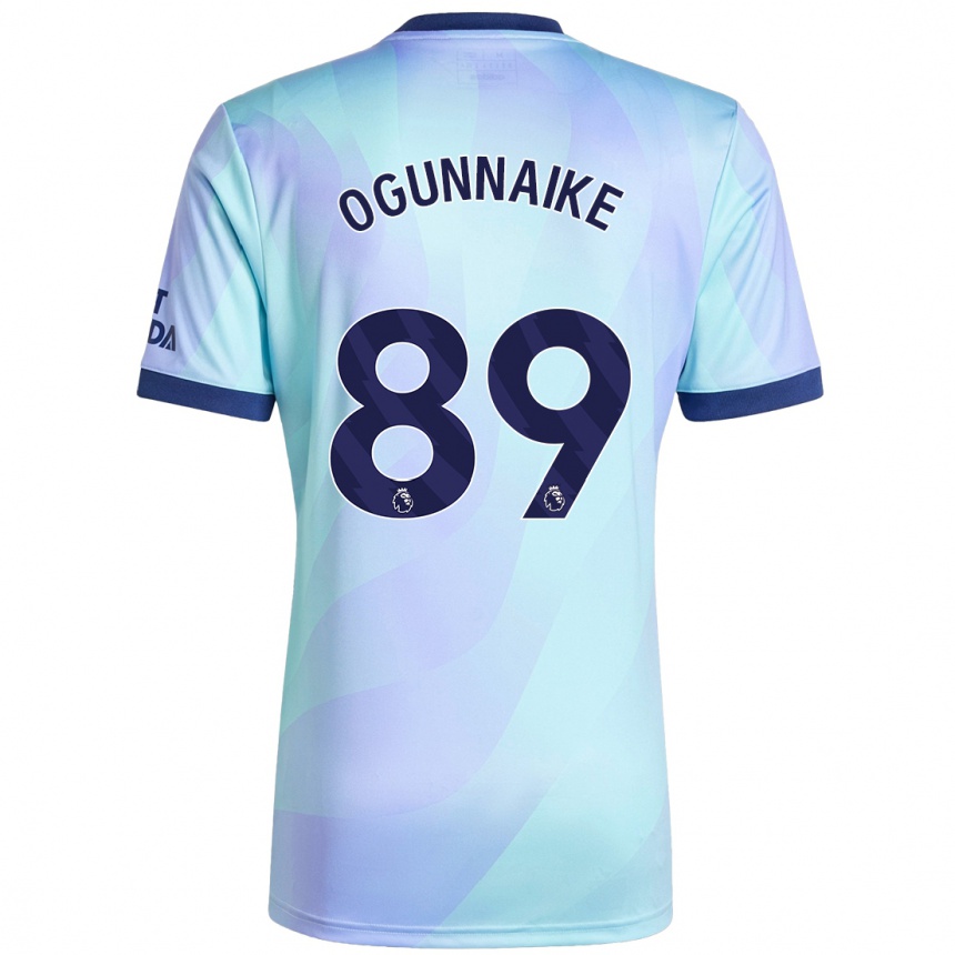 ילדים כדורגל Josh Ogunnaike #89 אקווה ג'רזי קיט שלישי 2024/25