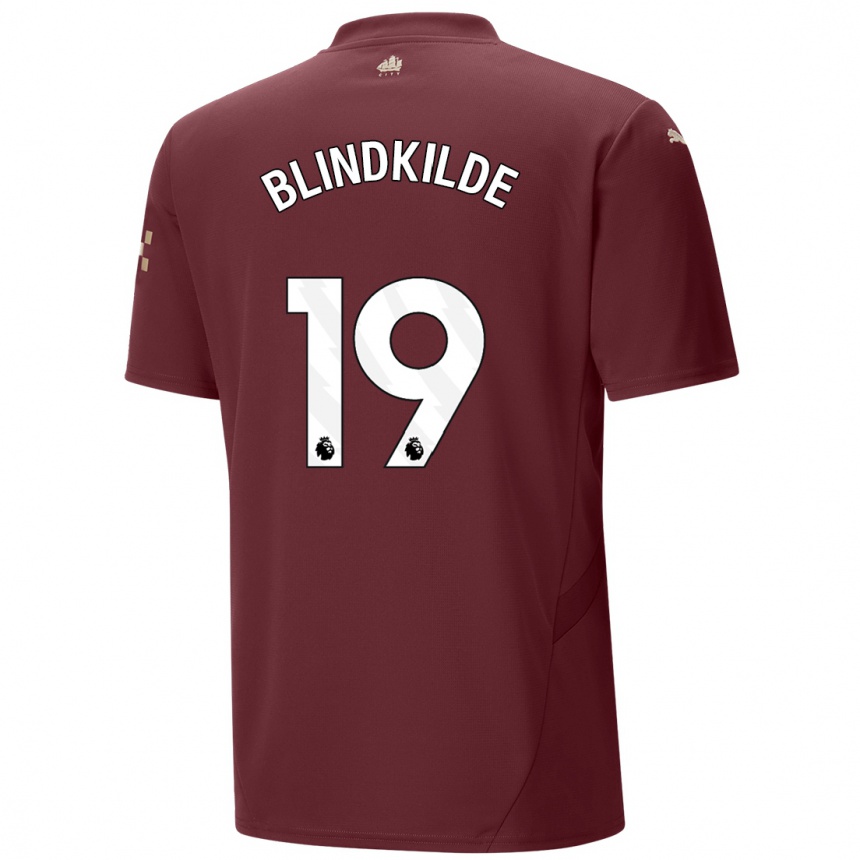 ילדים כדורגל Laura Blindkilde Brown #19 חוּם עֲרמוֹנִי ג'רזי קיט שלישי 2024/25