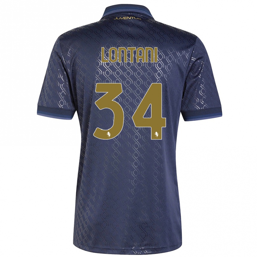 ילדים כדורגל Matteo Lontani #34 כָּחוֹל כֵּהֶה ג'רזי קיט שלישי 2024/25