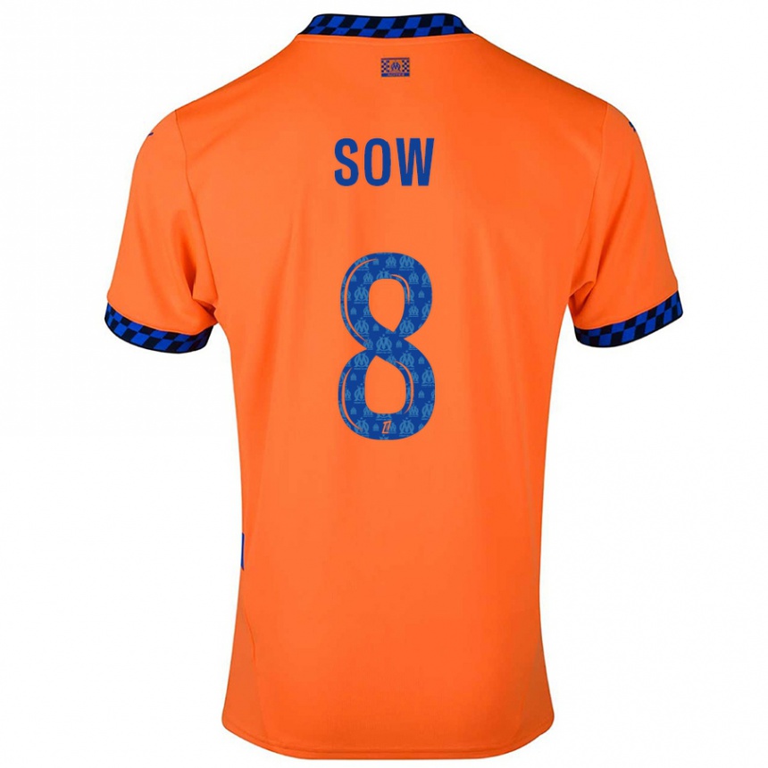 ילדים כדורגל Mbayang Sow #8 כתום כחול כהה ג'רזי קיט שלישי 2024/25