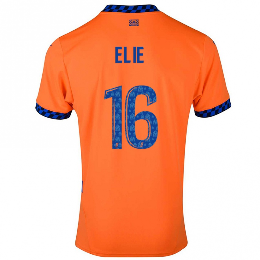 ילדים כדורגל Anaïs Elie #16 כתום כחול כהה ג'רזי קיט שלישי 2024/25