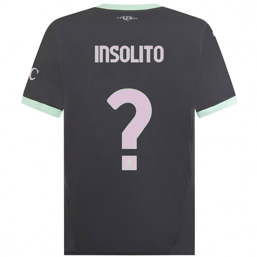 ילדים כדורגל Lorenzo Insolito #0 אָפוֹר ג'רזי קיט שלישי 2024/25