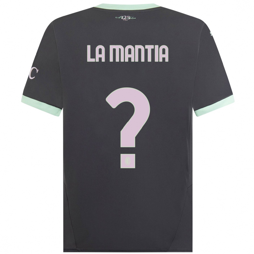 ילדים כדורגל Simon La Mantia #0 אָפוֹר ג'רזי קיט שלישי 2024/25