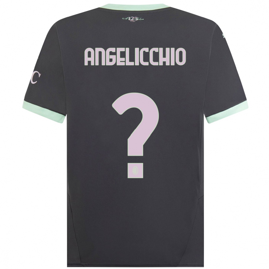 ילדים כדורגל Mattia Angelicchio #0 אָפוֹר ג'רזי קיט שלישי 2024/25