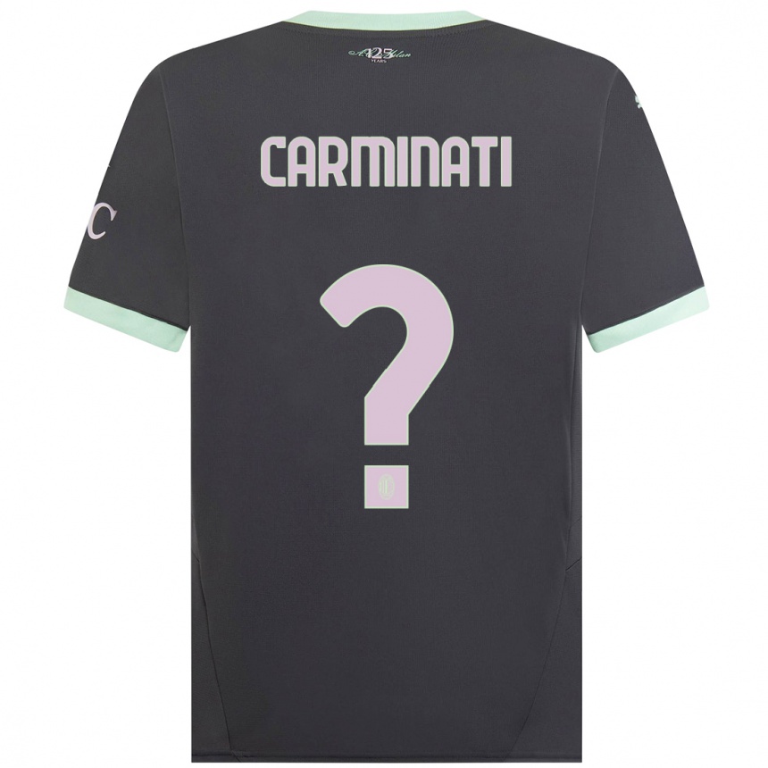 ילדים כדורגל Diego Carminati #0 אָפוֹר ג'רזי קיט שלישי 2024/25