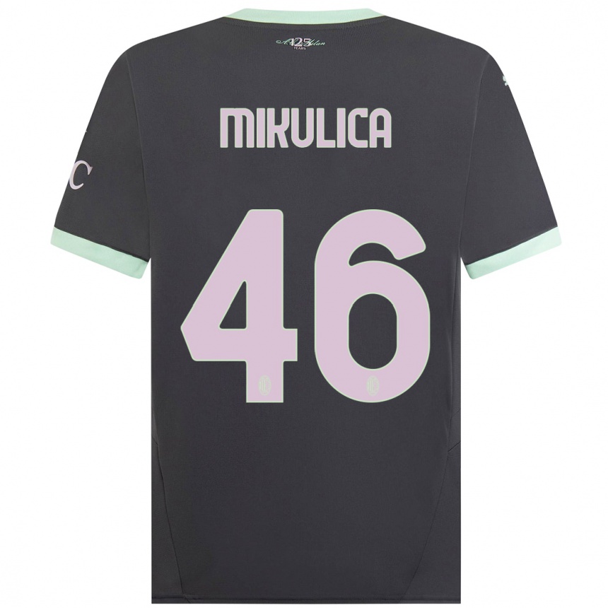 ילדים כדורגל Petra Mikulica #46 אָפוֹר ג'רזי קיט שלישי 2024/25