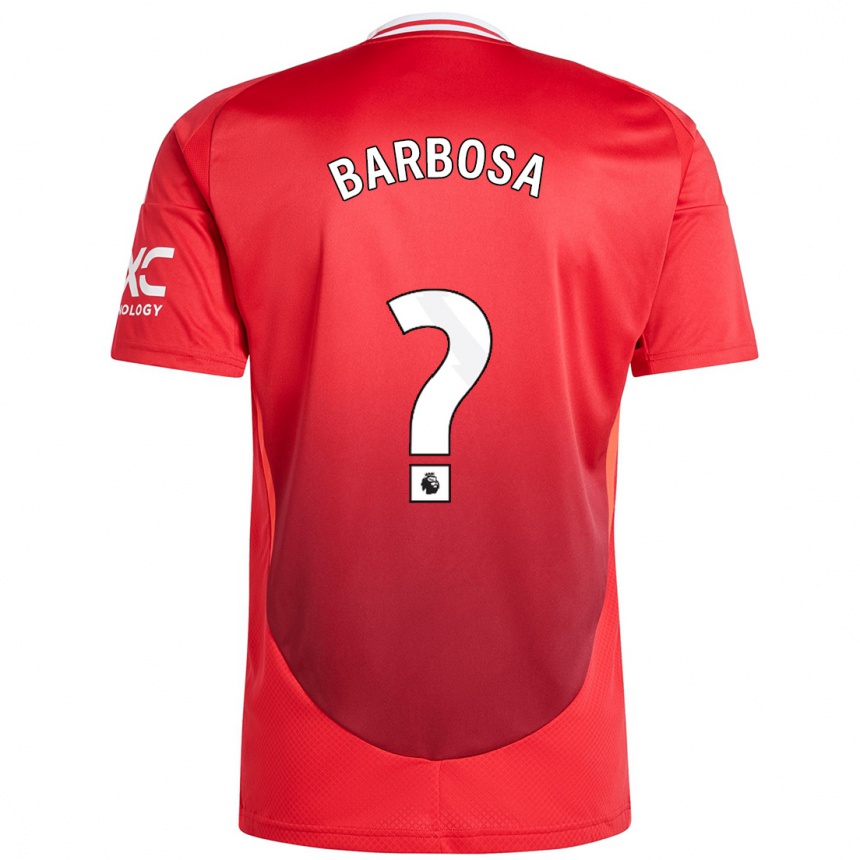 גברים כדורגל Neithan Barbosa #0 אדום בוהק ג'רזי ביתית 2024/25