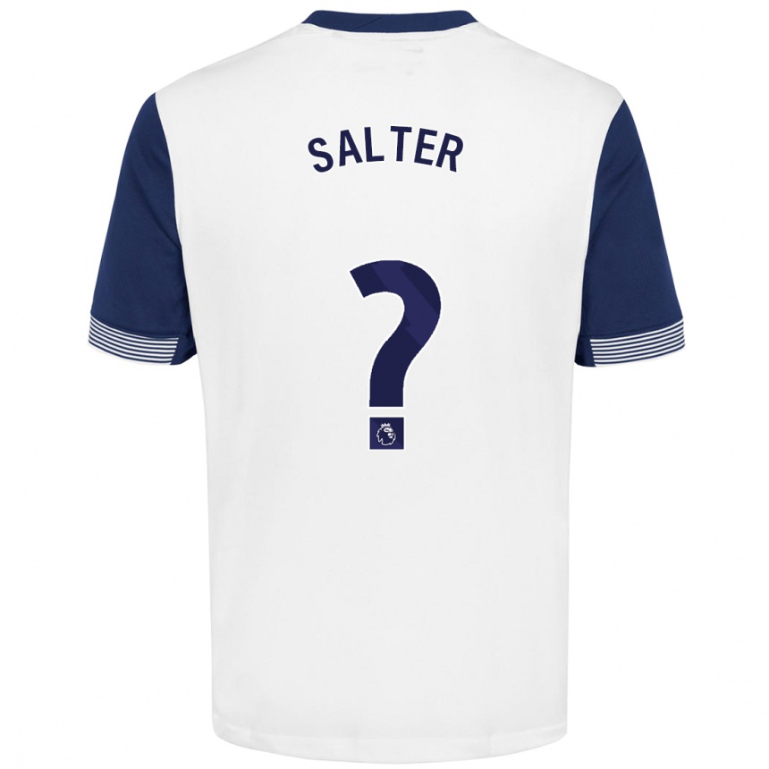 גברים כדורגל Oliver Salter #0 לבן כחול ג'רזי ביתית 2024/25
