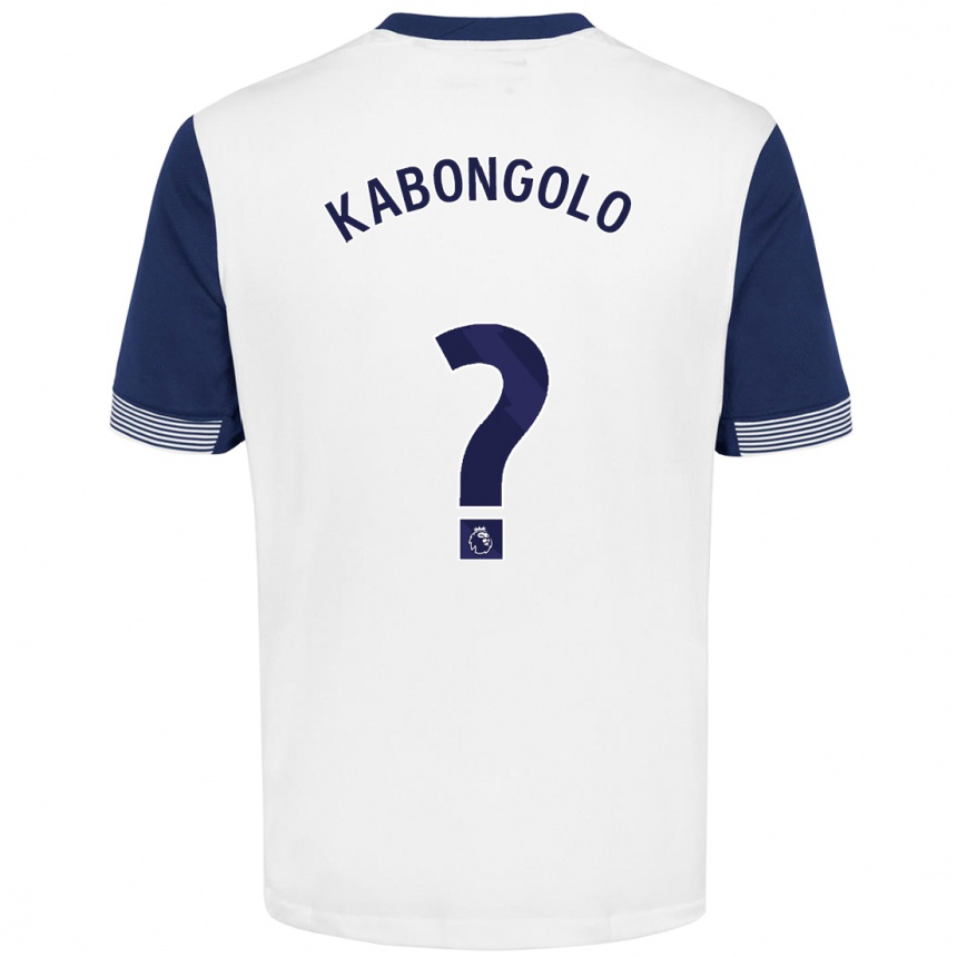 גברים כדורגל Melvyn Kabongolo #0 לבן כחול ג'רזי ביתית 2024/25