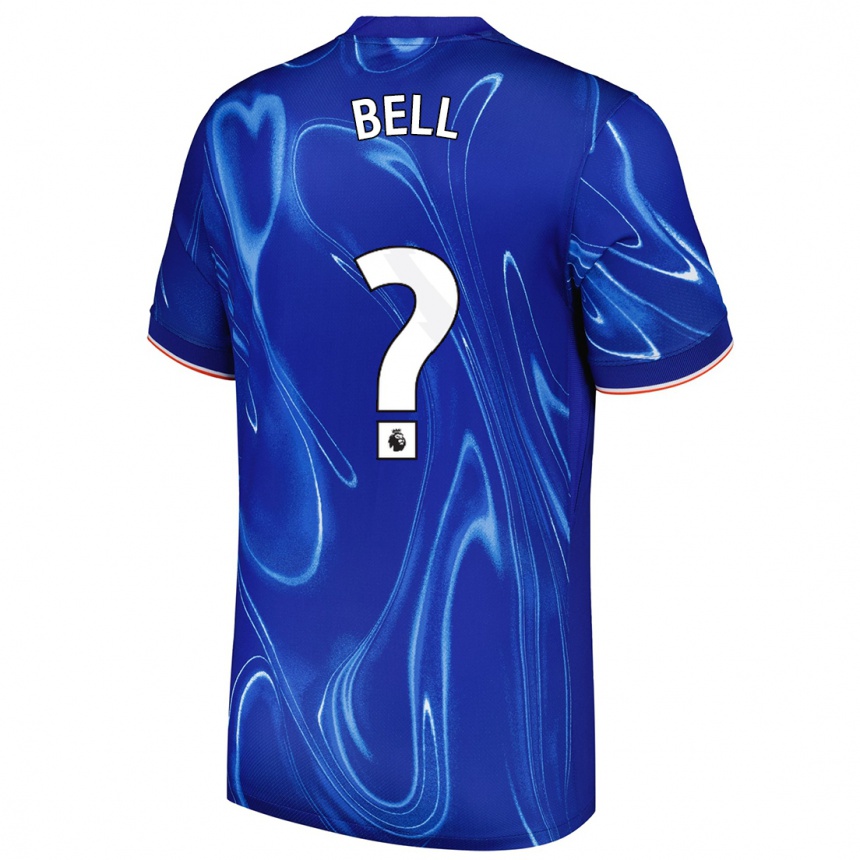 גברים כדורגל Toby Bell #0 כחול לבן ג'רזי ביתית 2024/25