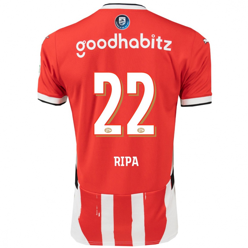 גברים כדורגל Chimera Ripa #22 אדום לבן ג'רזי ביתית 2024/25