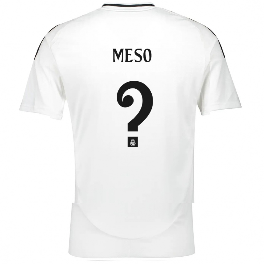 גברים כדורגל Meso #0 לָבָן ג'רזי ביתית 2024/25