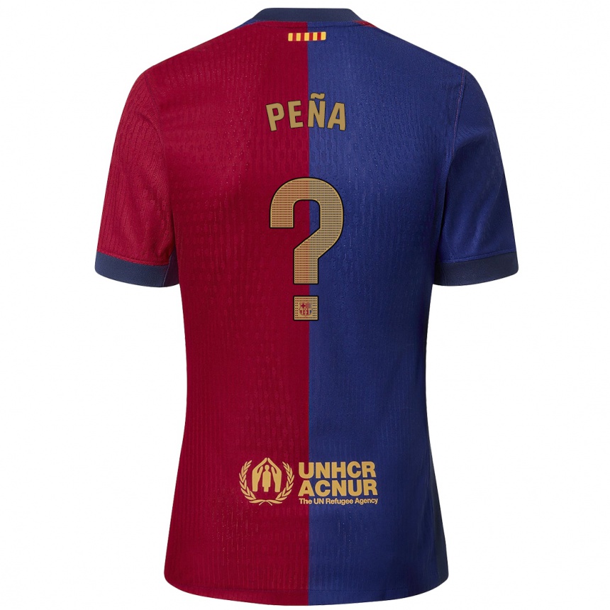 גברים כדורגל Pablo Peña #0 כחול אדום ג'רזי ביתית 2024/25