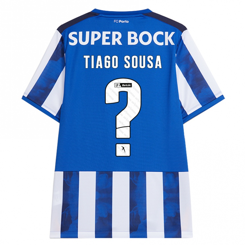 גברים כדורגל Tiago Sousa #0 כחול לבן ג'רזי ביתית 2024/25