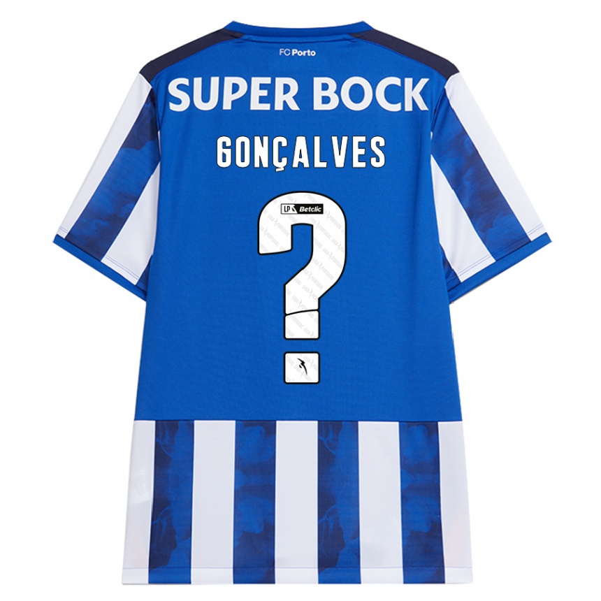 גברים כדורגל Martim Gonçalves #0 כחול לבן ג'רזי ביתית 2024/25