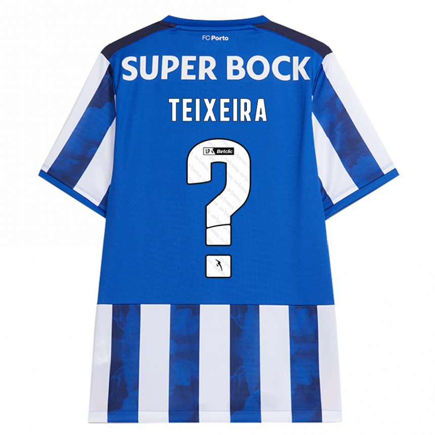 גברים כדורגל Gonçalo Teixeira #0 כחול לבן ג'רזי ביתית 2024/25