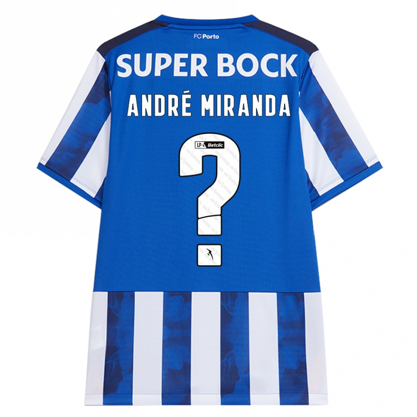 גברים כדורגל André Miranda #0 כחול לבן ג'רזי ביתית 2024/25