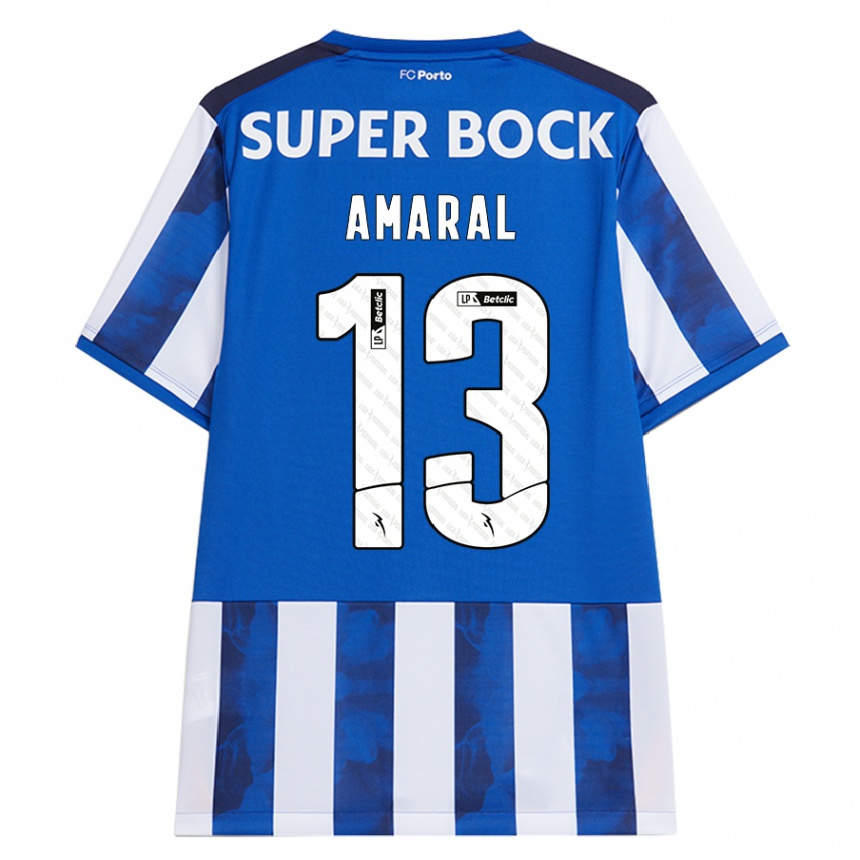 גברים כדורגל Fábio Amaral #13 כחול לבן ג'רזי ביתית 2024/25