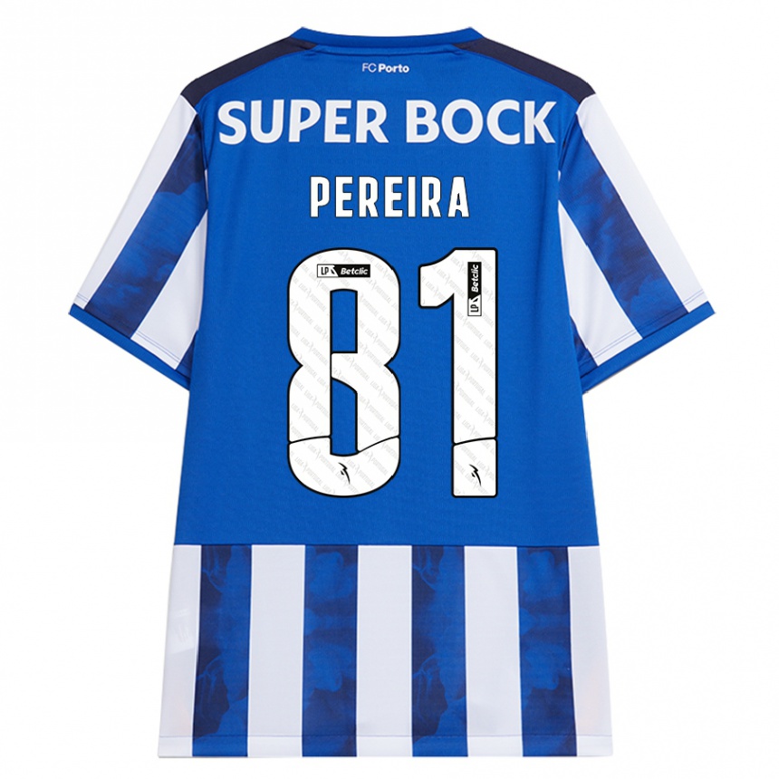 גברים כדורגל Martim Pereira #81 כחול לבן ג'רזי ביתית 2024/25