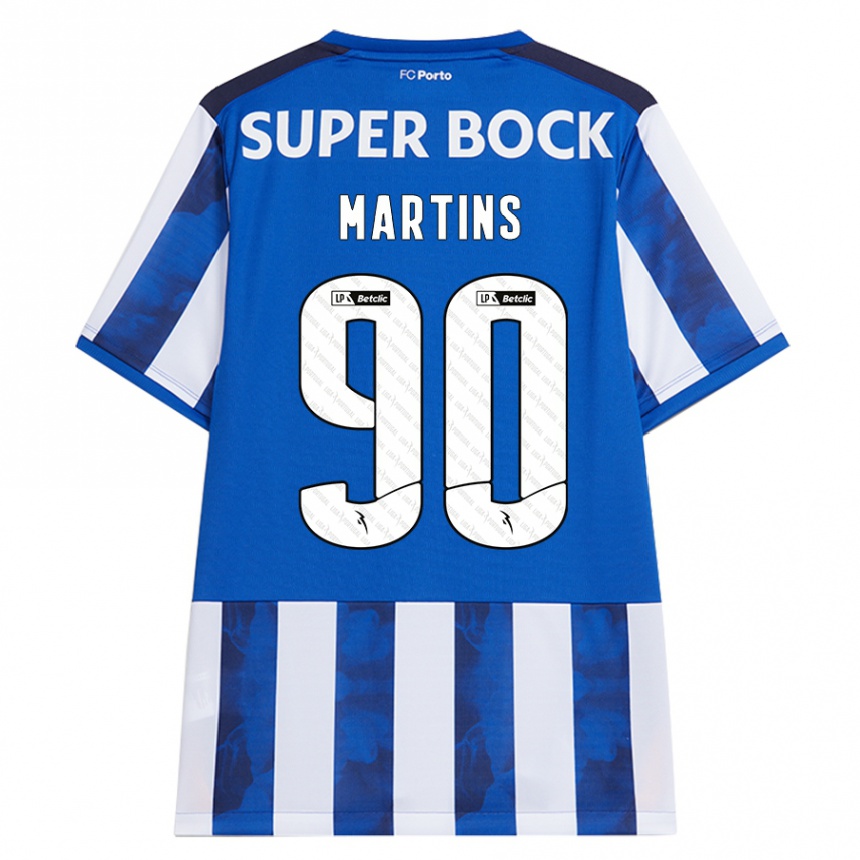 גברים כדורגל ז'יל #90 כחול לבן ג'רזי ביתית 2024/25