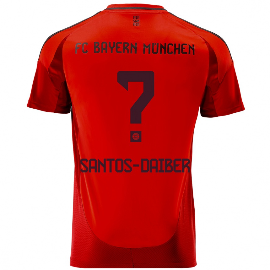 גברים כדורגל David Santos-Daiber #0 אָדוֹם ג'רזי ביתית 2024/25