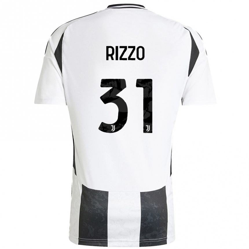 גברים כדורגל Niccolò Rizzo #31 לבן שחור ג'רזי ביתית 2024/25