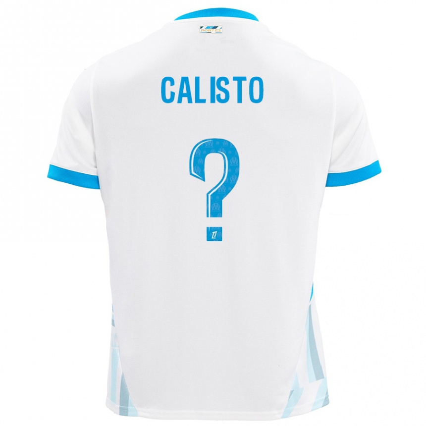 גברים כדורגל Gianni Calisto #0 שמים כחולים לבנים ג'רזי ביתית 2024/25