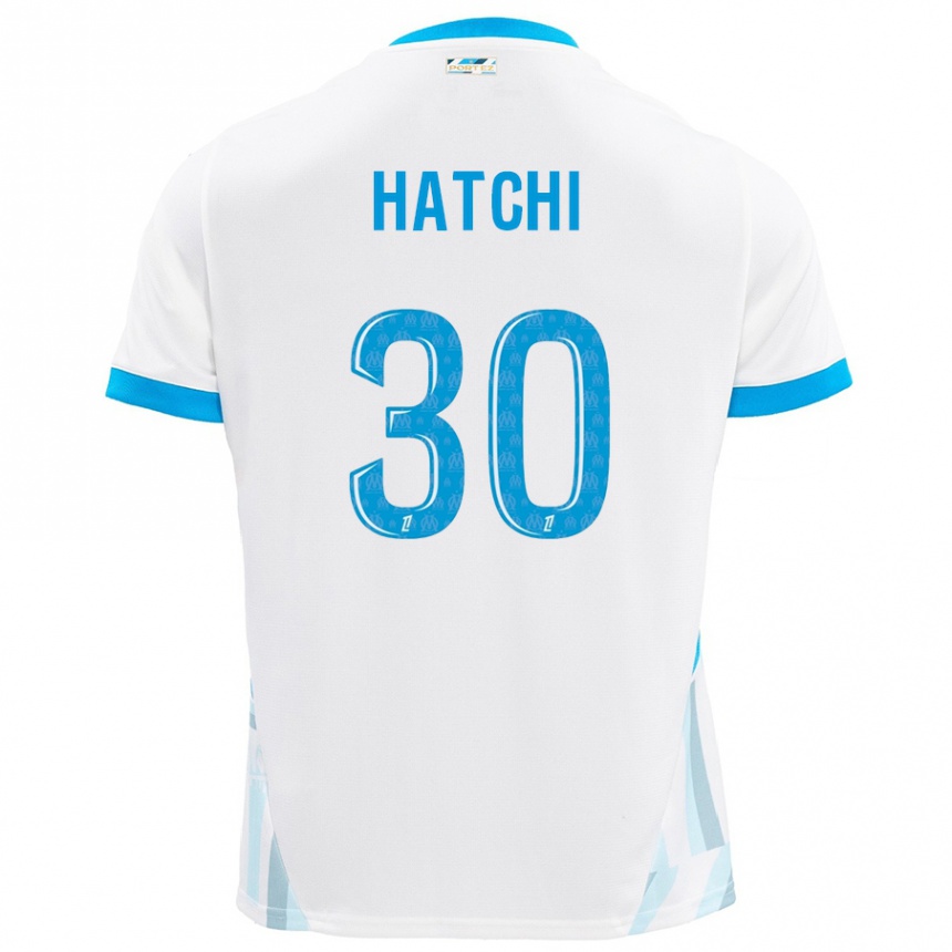 גברים כדורגל Anaïs Hatchi #30 שמים כחולים לבנים ג'רזי ביתית 2024/25