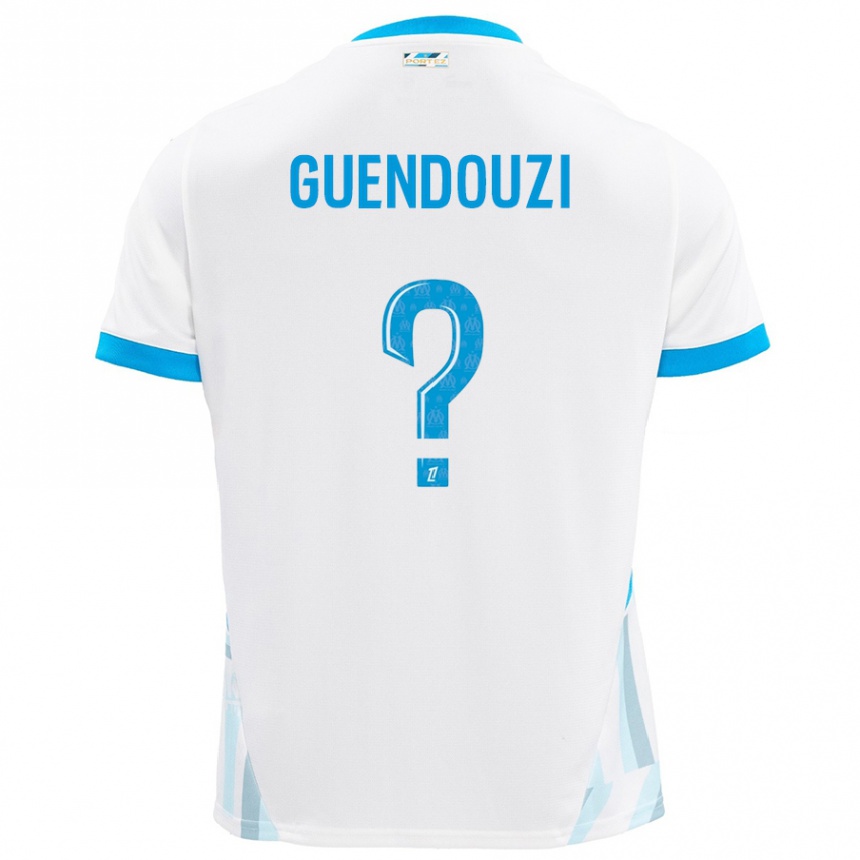 גברים כדורגל Milan Guendouzi Olie #0 שמים כחולים לבנים ג'רזי ביתית 2024/25
