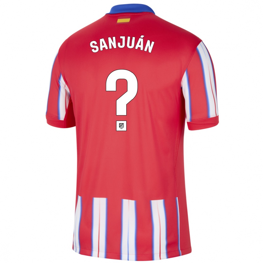 גברים כדורגל Álvaro Sanjuán #0 אדום לבן כחול ג'רזי ביתית 2024/25