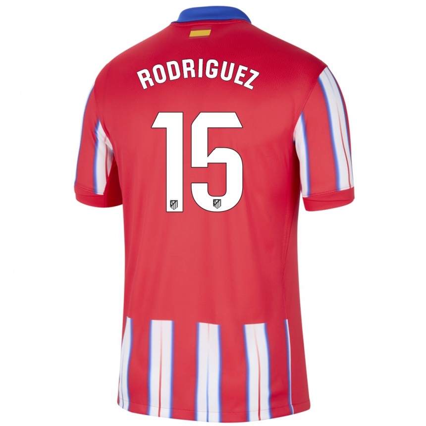 גברים כדורגל Cinta Rodríguez #15 אדום לבן כחול ג'רזי ביתית 2024/25