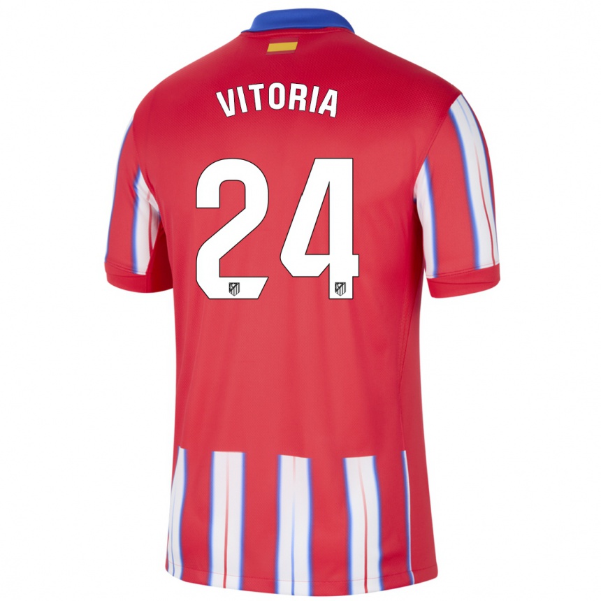 גברים כדורגל Ana Vitória #24 אדום לבן כחול ג'רזי ביתית 2024/25