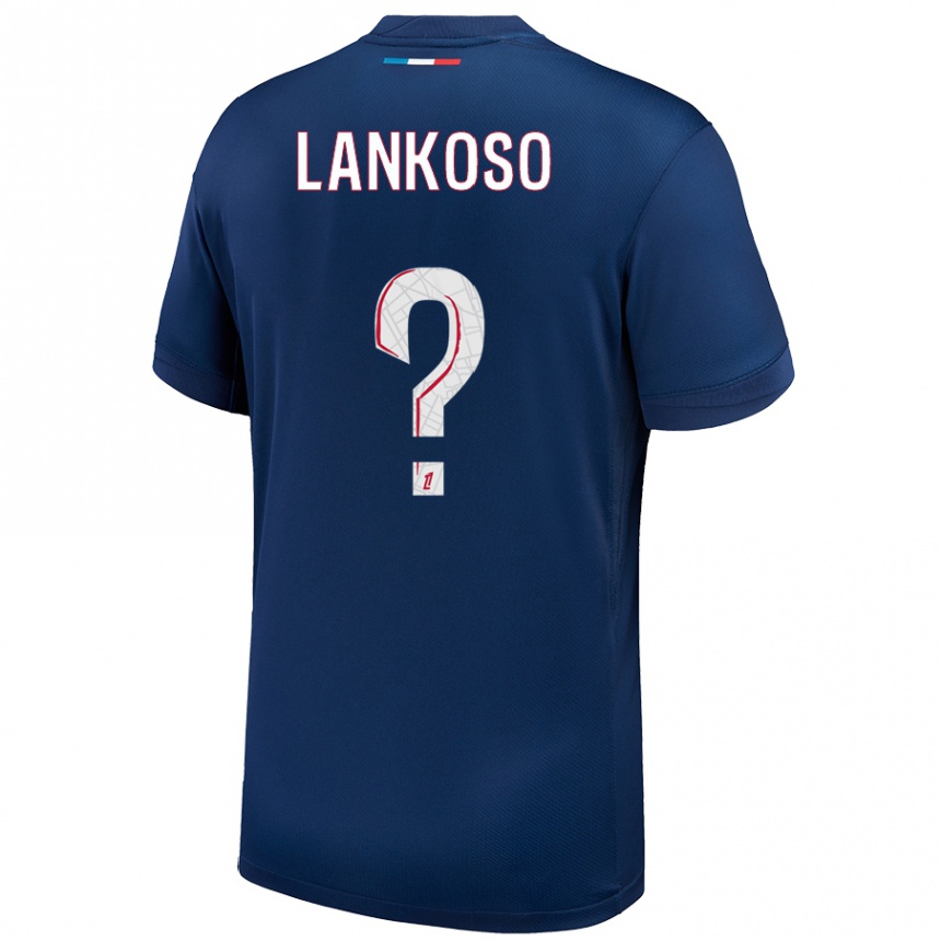 גברים כדורגל Lenny Lankoso #0 כחול נייבי לבן ג'רזי ביתית 2024/25