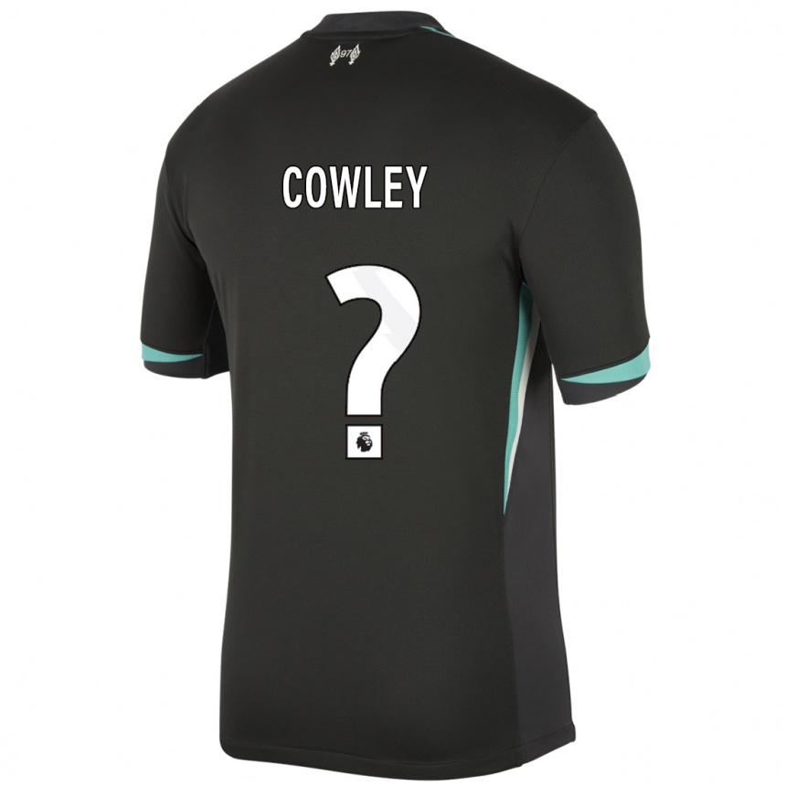 גברים כדורגל Ryan Cowley #0 שחור אנתרציט לבן הרחק ג'רזי 2024/25