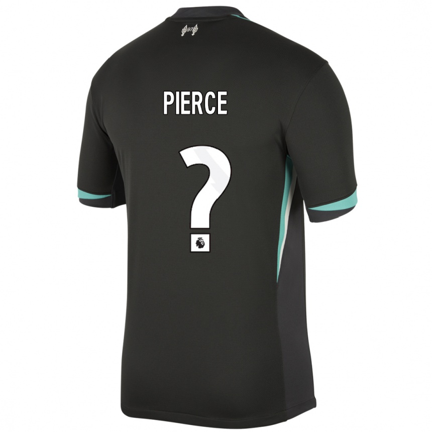 גברים כדורגל Alfie Pierce #0 שחור אנתרציט לבן הרחק ג'רזי 2024/25
